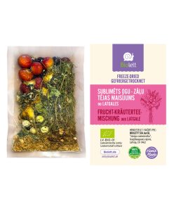 Organic Aronia Berry, Rosehip, Dandelion Flowers, St. John's Wort, Mint, Grape and Strawberry Tea Blend, Freeze-Dried